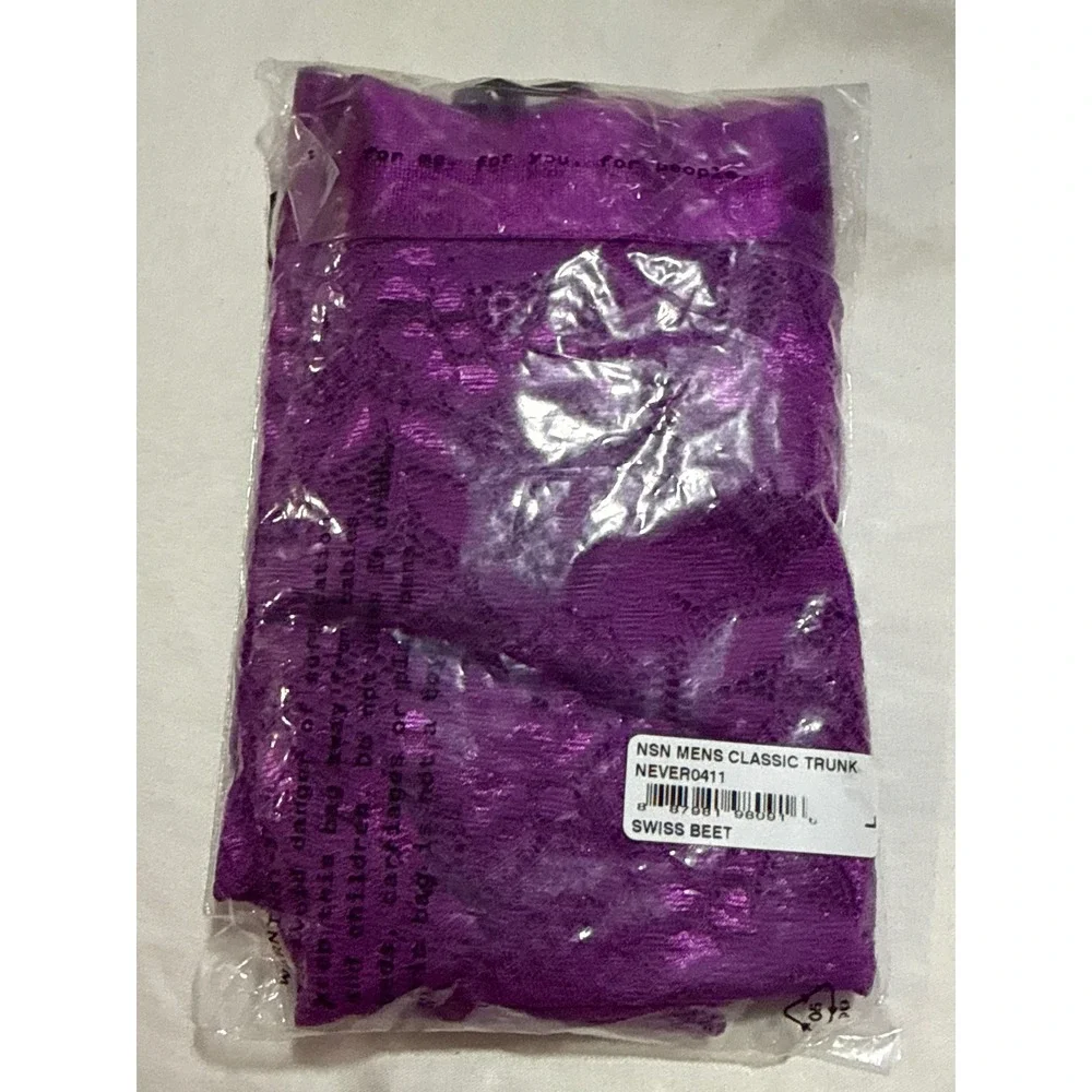Cosabella Never Say Never Lace Classic Trunk Boxer Brief Swiss Beet size L NWT